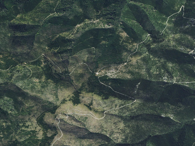 Aerial image of USFS dispersed camp — MT #303