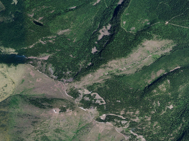 Aerial image of USFS dispersed camp — MT #304