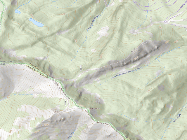 USGS topographic map of USFS dispersed camp — MT #304