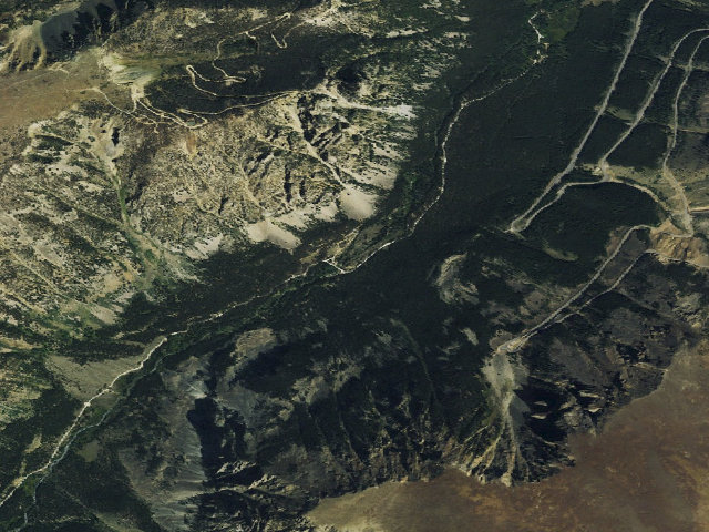 Aerial image of USFS dispersed camp — MT #305