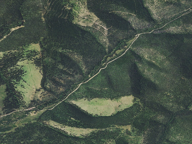 Aerial image of USFS dispersed camp — MT #307