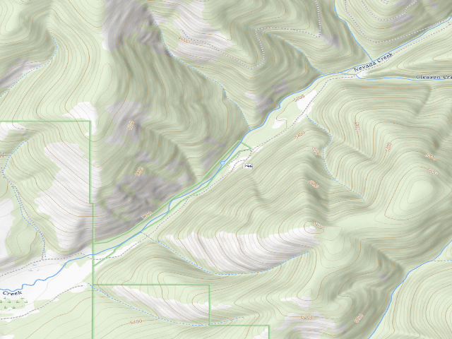 USGS topographic map of USFS dispersed camp — MT #307