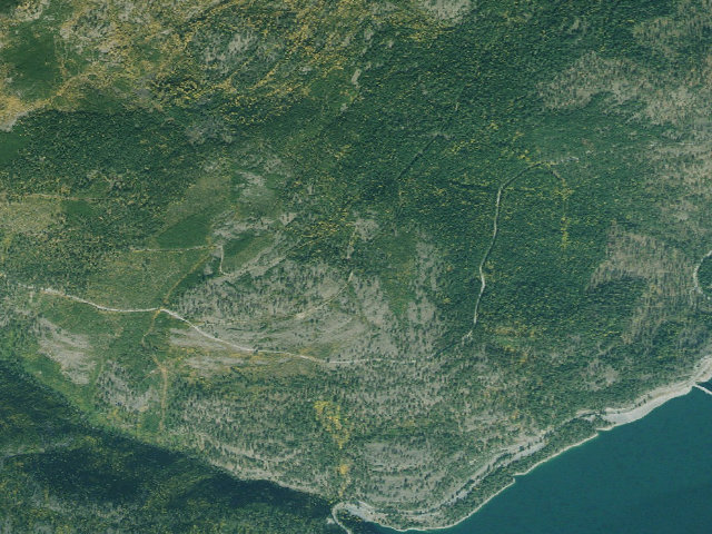 Aerial image of USFS dispersed camp — MT #310