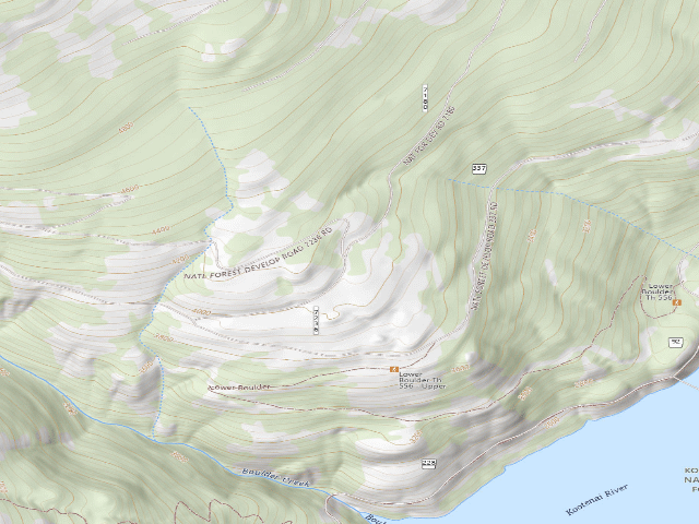 USGS topographic map of USFS dispersed camp — MT #310