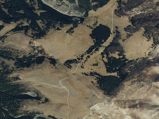 Aerial image of USFS dispersed camp — MT #311