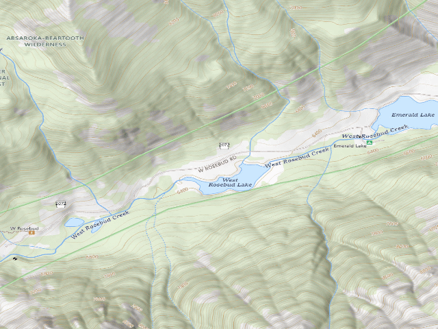 USGS topographic map of USFS dispersed camp — MT #313