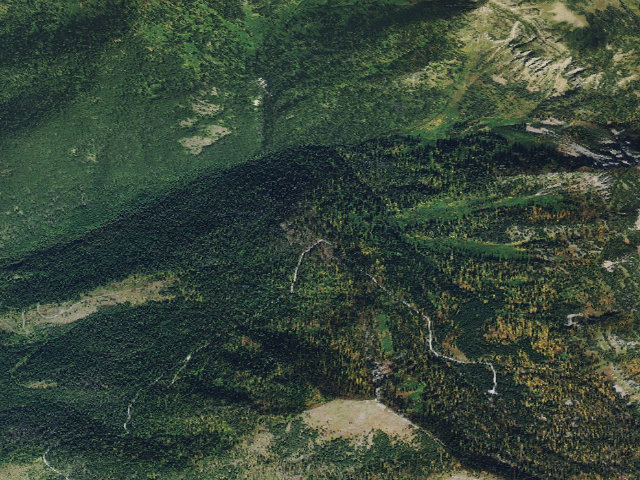 Aerial image of USFS dispersed camp — MT #314