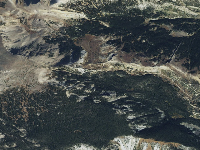 Aerial image of USFS dispersed camp — MT #317