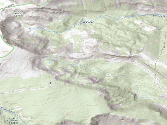 USGS topographic map of USFS dispersed camp — MT #317