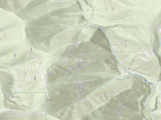 USGS topographic map of USFS dispersed camp — MT #319