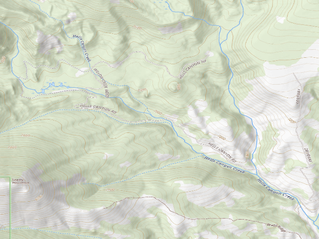 USGS topographic map of USFS dispersed camp — MT #320