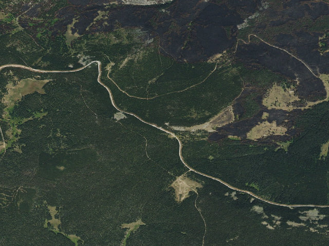 Aerial image of USFS dispersed camp — MT #324