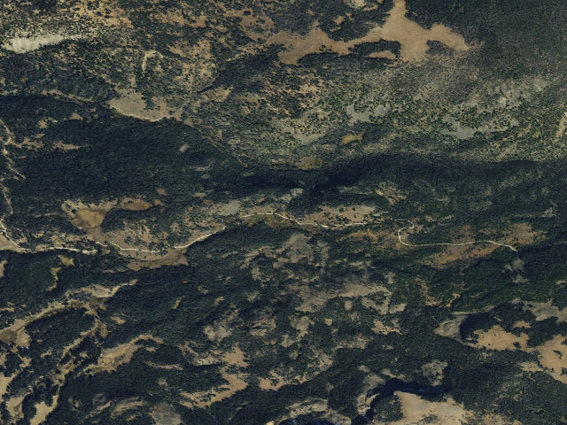 Aerial image of USFS dispersed camp — MT #327