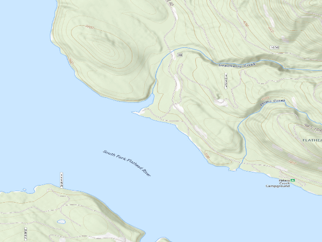 USGS topographic map of USFS dispersed camp — MT #328