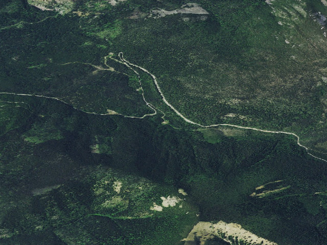 Aerial image of USFS dispersed camp — MT #329