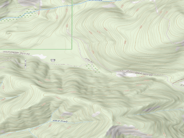 USGS topographic map of USFS dispersed camp — MT #329