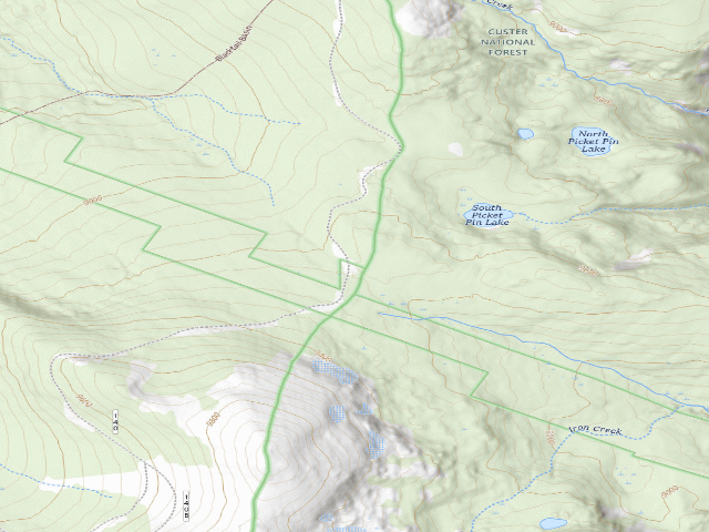 USGS topographic map of USFS dispersed camp — MT #33