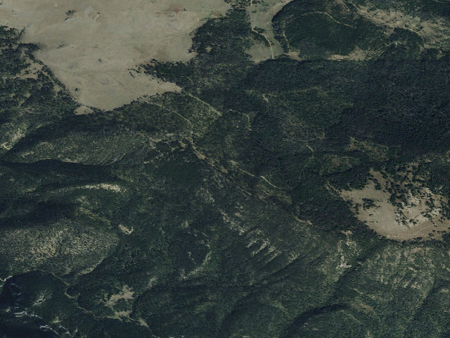 Aerial image of USFS dispersed camp — MT #330