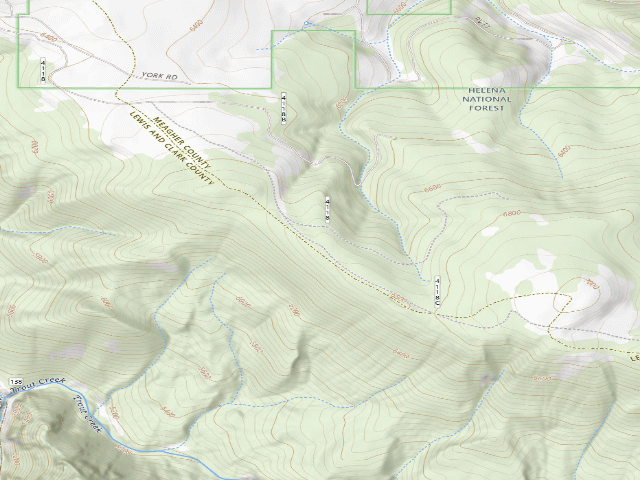 USGS topographic map of USFS dispersed camp — MT #330