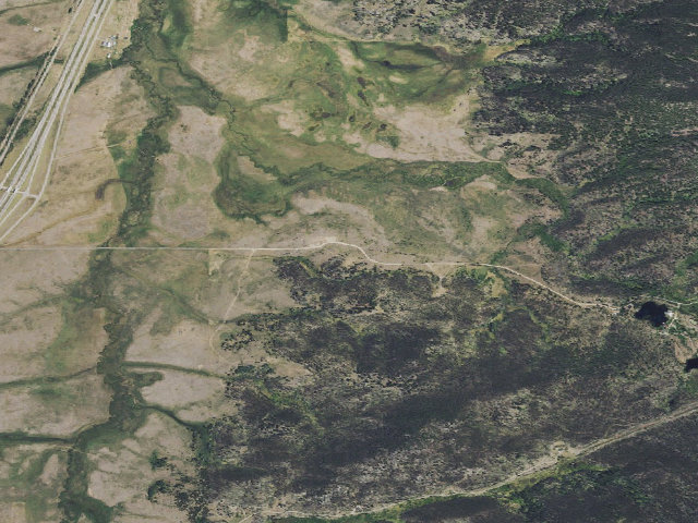 Aerial image of USFS dispersed camp — MT #336