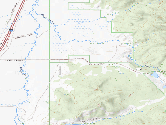 USGS topographic map of USFS dispersed camp — MT #336