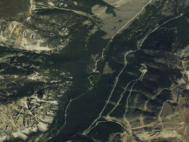 Aerial image of USFS dispersed camp — MT #337