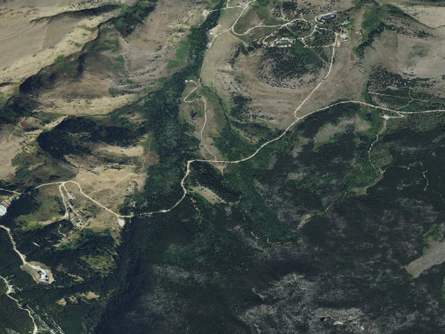 Aerial image of USFS dispersed camp — MT #340