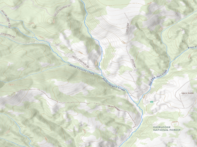 USGS topographic map of USFS dispersed camp — MT #341