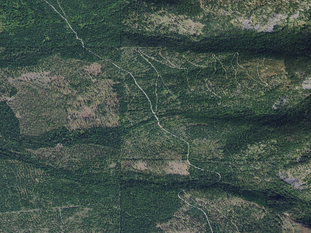 Aerial image of USFS dispersed camp — MT #342