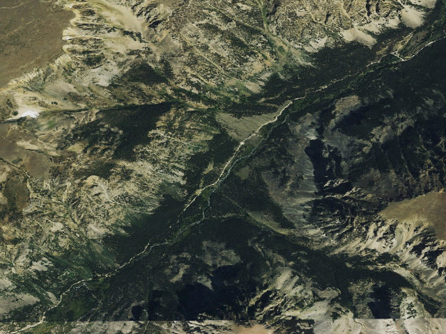 Aerial image of USFS dispersed camp — MT #343