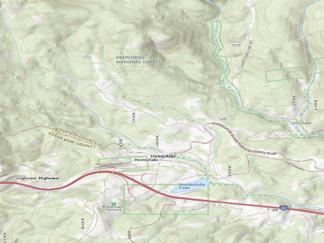 USGS topographic map of USFS dispersed camp — MT #346