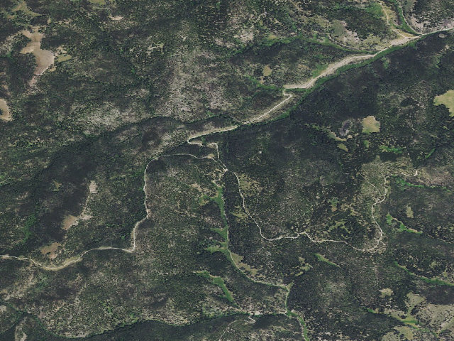 Aerial image of USFS dispersed camp — MT #348