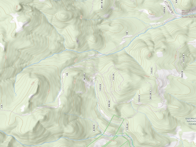 USGS topographic map of USFS dispersed camp — MT #348