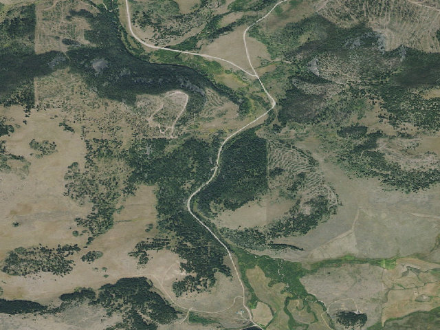 Aerial image of USFS dispersed camp — MT #349