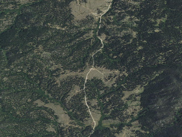 Aerial image of USFS dispersed camp — MT #351