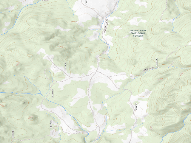 USGS topographic map of USFS dispersed camp — MT #351