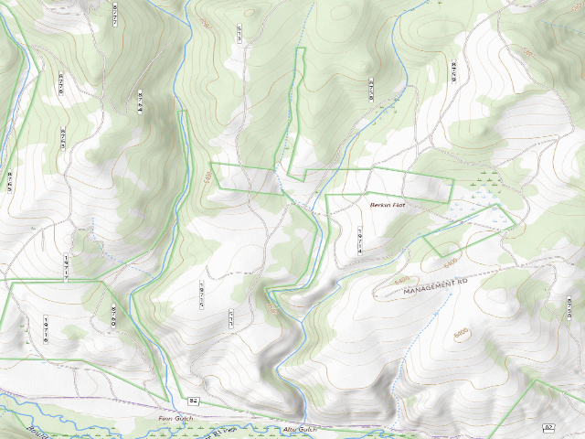 USGS topographic map of USFS dispersed camp — MT #353