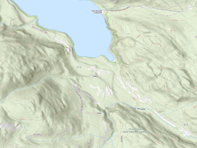 USGS topographic map of USFS dispersed camp — MT #354