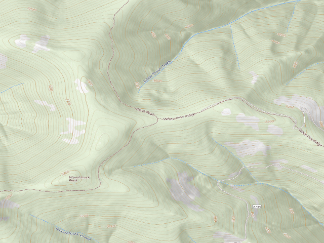 USGS topographic map of USFS dispersed camp — MT #355