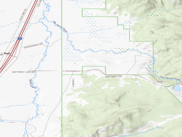 USGS topographic map of USFS dispersed camp — MT #356
