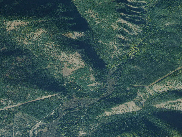 Aerial image of USFS dispersed camp — MT #357