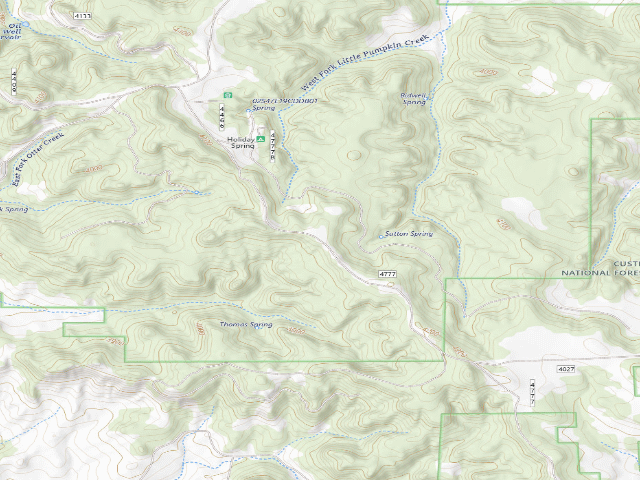 USGS topographic map of USFS dispersed camp — MT #358