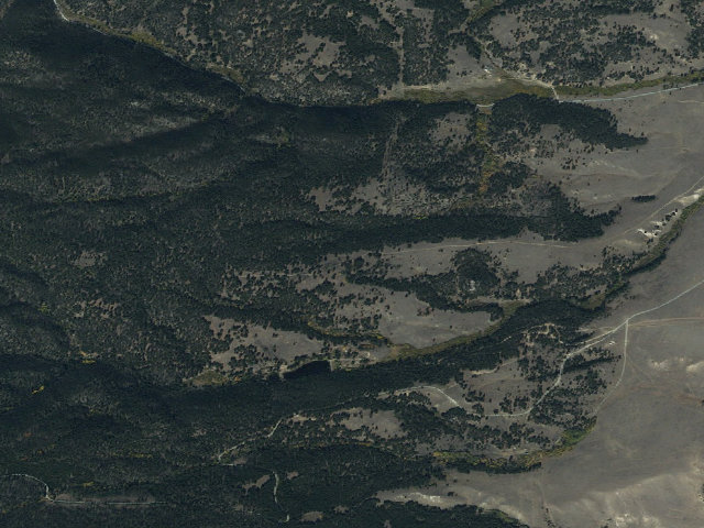 Aerial image of USFS dispersed camp — MT #36