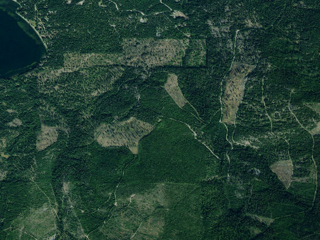 Aerial image of USFS dispersed camp — MT #362