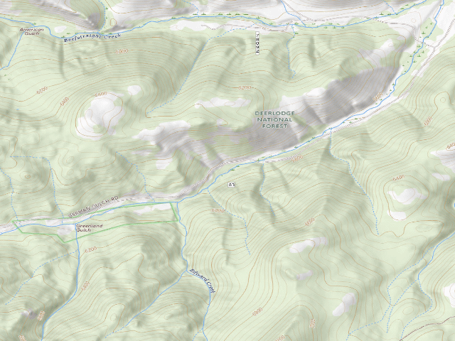 USGS topographic map of USFS dispersed camp — MT #363