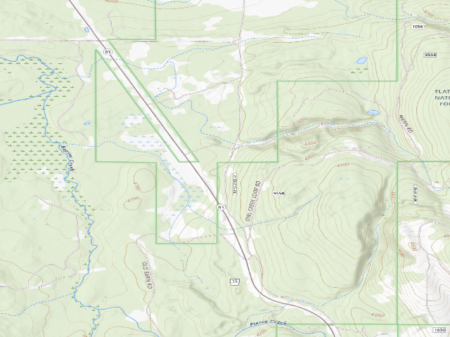 USGS topographic map of USFS dispersed camp — MT #365