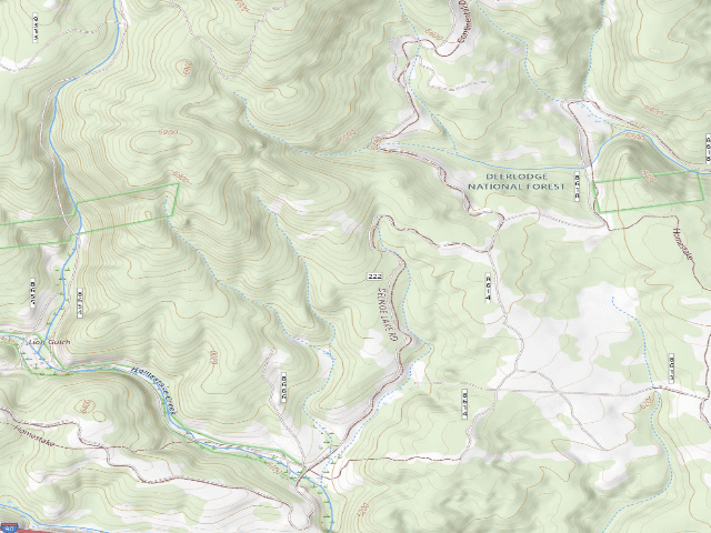 USGS topographic map of USFS dispersed camp — MT #367