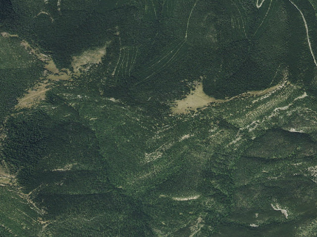 Aerial image of USFS dispersed camp — MT #368