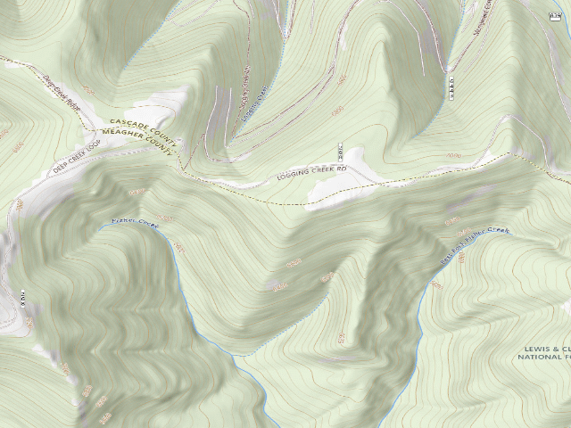 USGS topographic map of USFS dispersed camp — MT #368