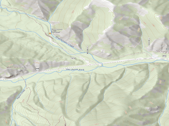 USGS topographic map of USFS dispersed camp — MT #37